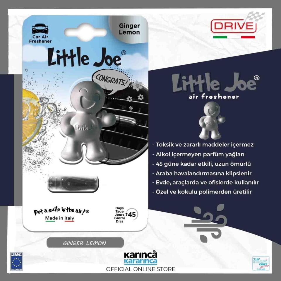 Little Joe Thums Up Ginger Lemon Kalorifere Geçme Oto Kokusu Zencefilli Limon