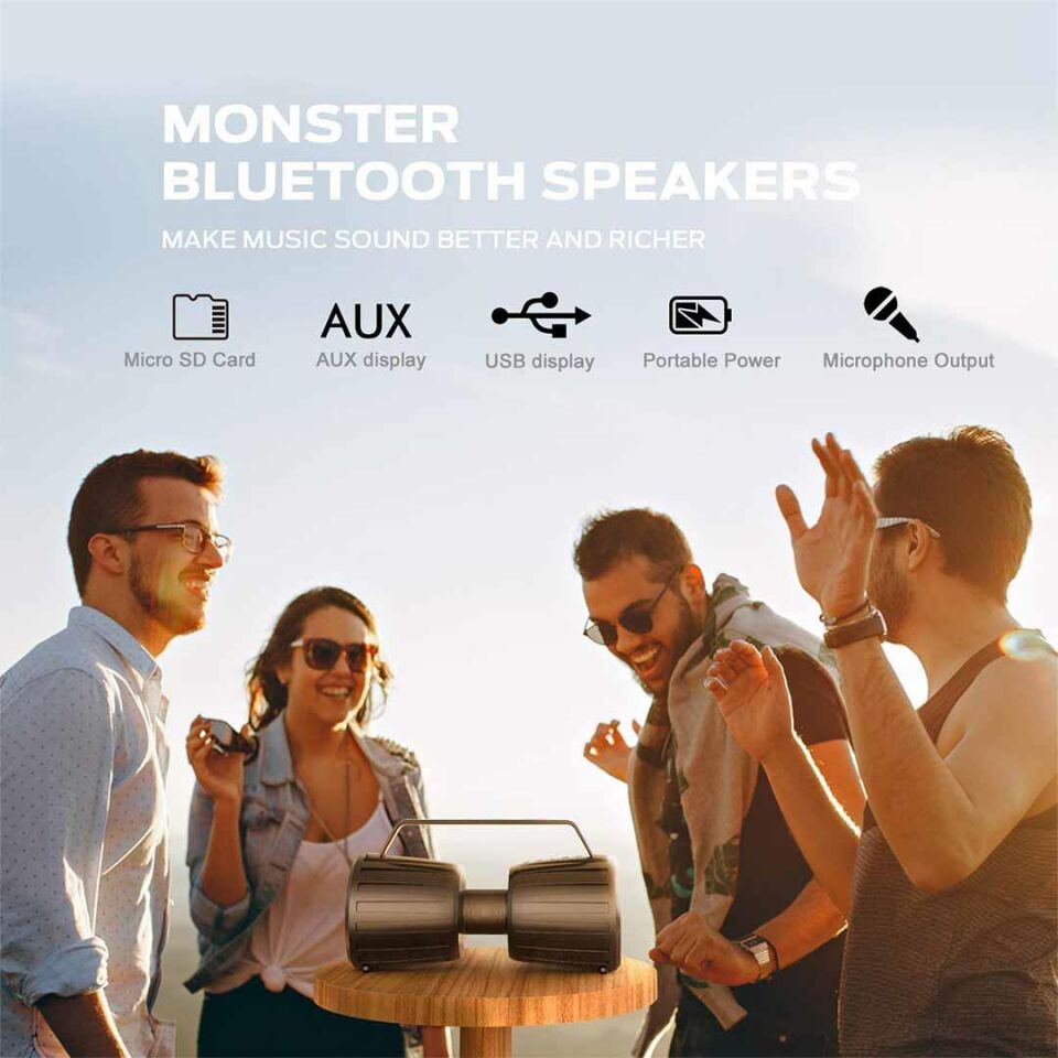 Monster Adventurer Force IPX7 Su Geçirmez Bluetooth Hoparlör 80W