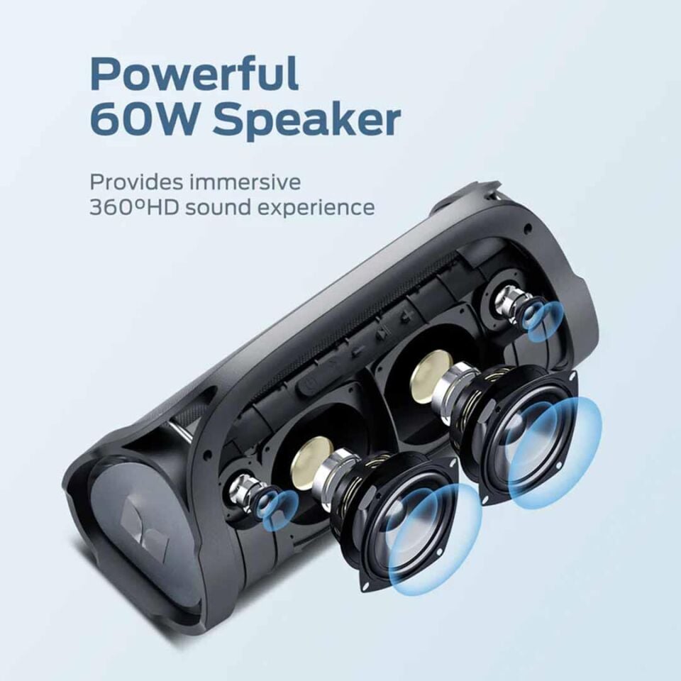 Monster Adventurer Max Boombox Çift Subwoofer'li IPX7 Su Geçirmez Bluetooth Hoparlör 60W