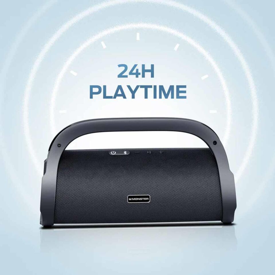 Monster Adventurer Max Boombox Çift Subwoofer'li IPX7 Su Geçirmez Bluetooth Hoparlör 60W