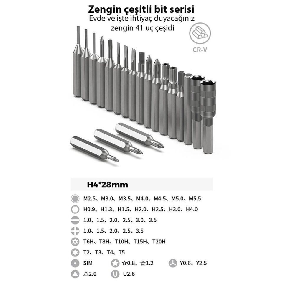 Kingsdun 48 Parçali Tasinabilir Mini Tornavida Seti KS-840059