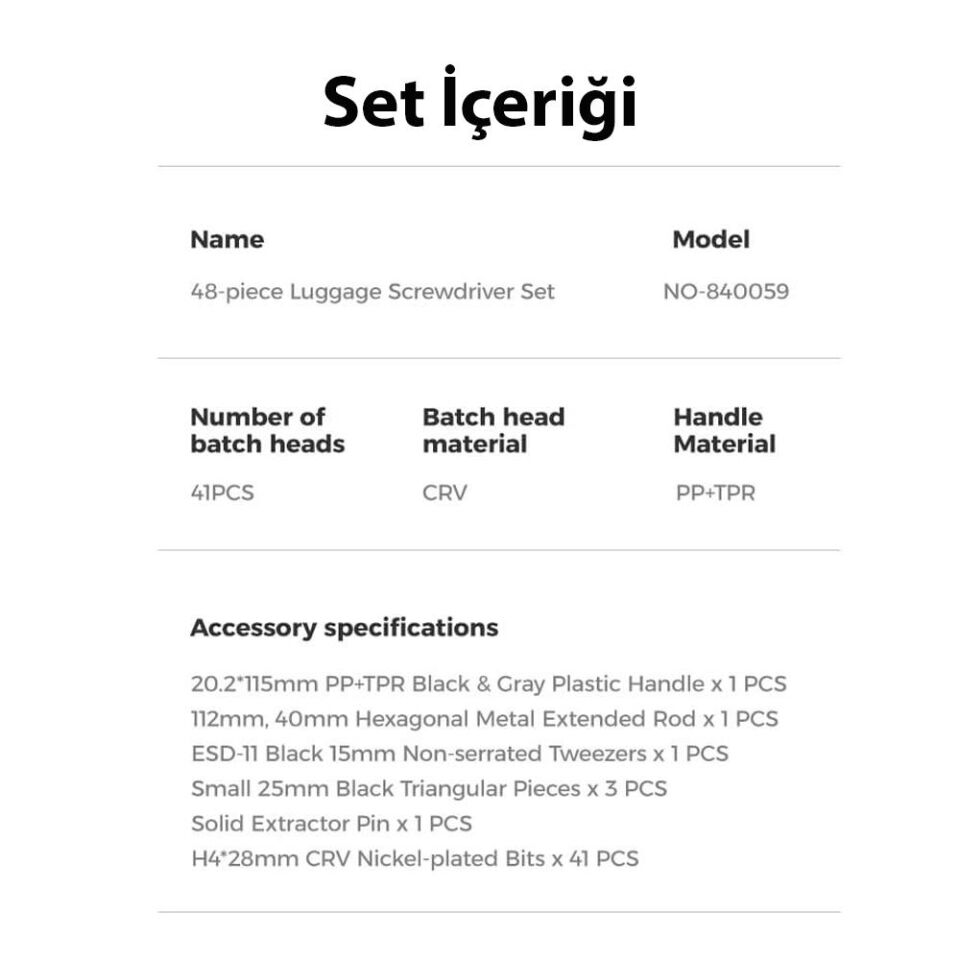 Kingsdun 48 Parçali Tasinabilir Mini Tornavida Seti KS-840059