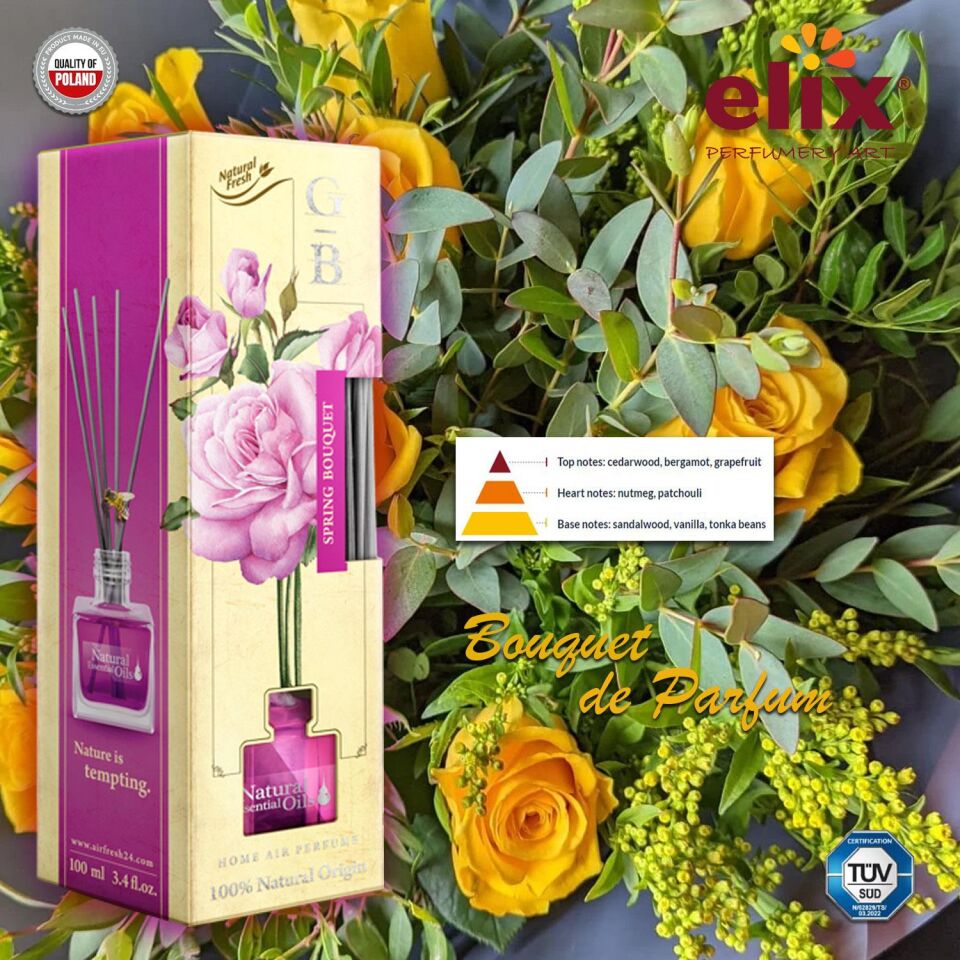 ELIX Dogal Çiçek Esanslari içeren, Ev - Ofis Kokusu 100ml. - Sedir ve Sandal Agaci