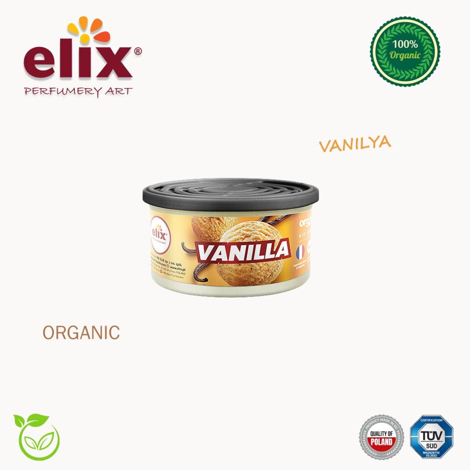ELIX Organik Metal Kutuda Dogal Liflere Emdirilmis Özel Aromali Koku - Vanilya