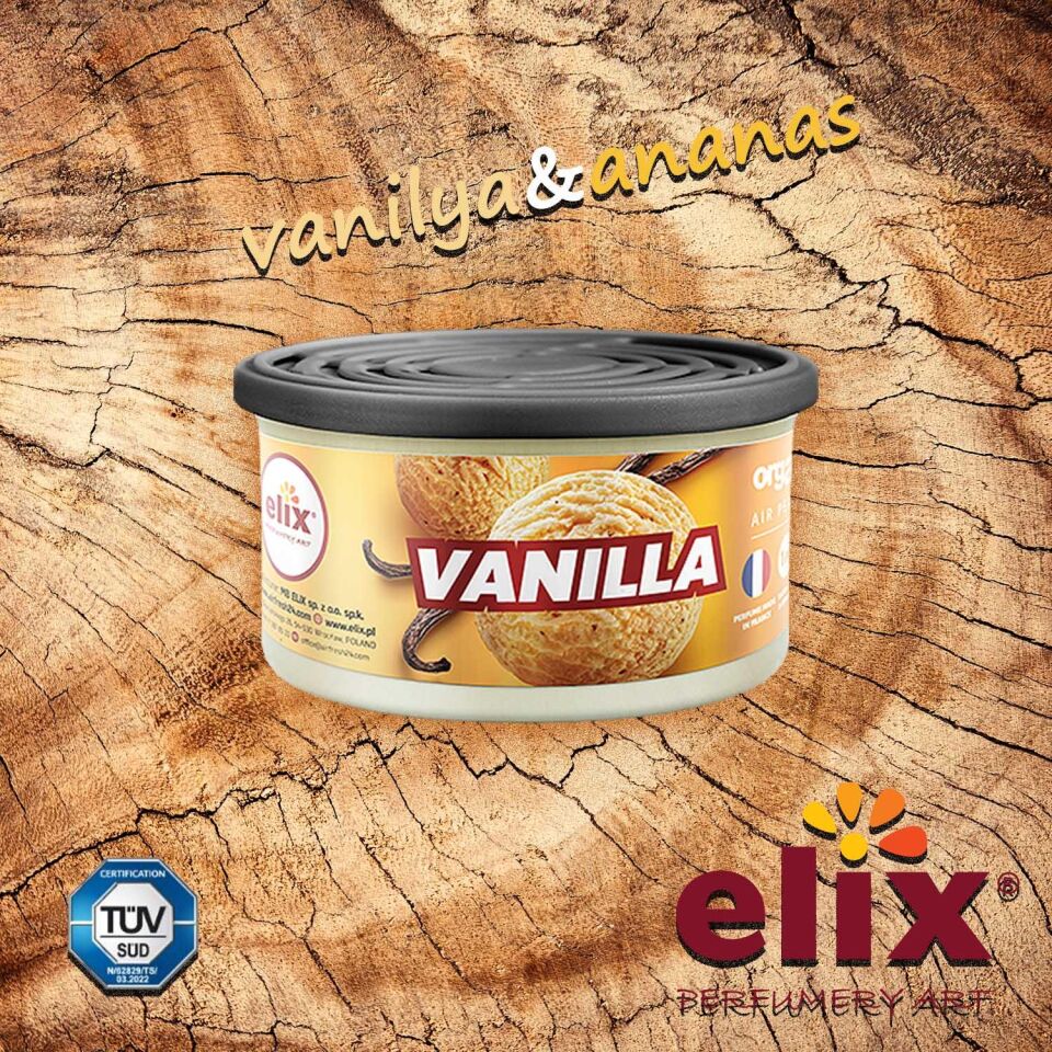 ELIX Organik Metal Kutuda Dogal Liflere Emdirilmis Özel Aromali Koku - Vanilya