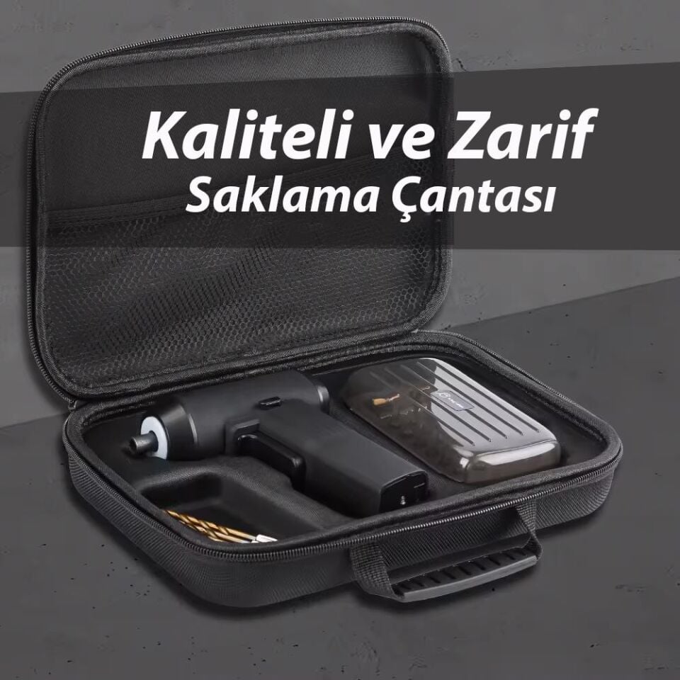 Kingsdun Sarjli Tornavida Seti 32 Parça Manyetik Uç 3.6V 1300mAH