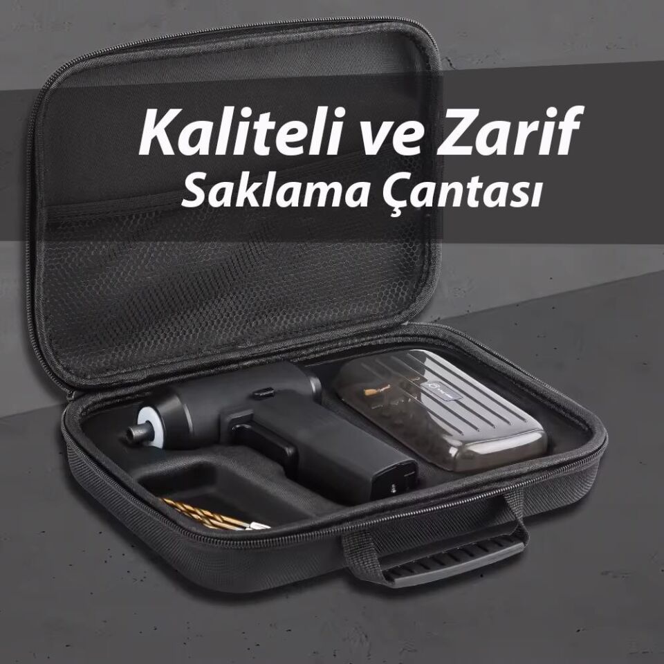 Kingsdun Sarjli Tornavida Seti 32 Parça Manyetik Uç 3.6V 1300mAH