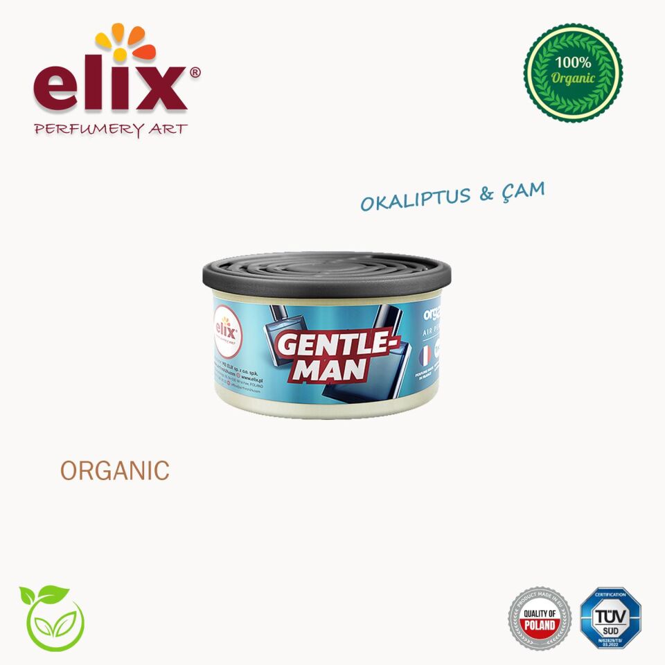 ELIX Organik Metal Kutuda Dogal Liflere Emdirilmis Özel Aromali Koku - Gentleman