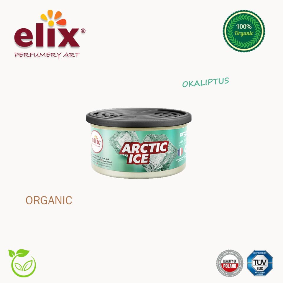 ELIX Organik Metal Kutuda Dogal Liflere Emdirilmis Özel Aromali Koku - Arktik Buz