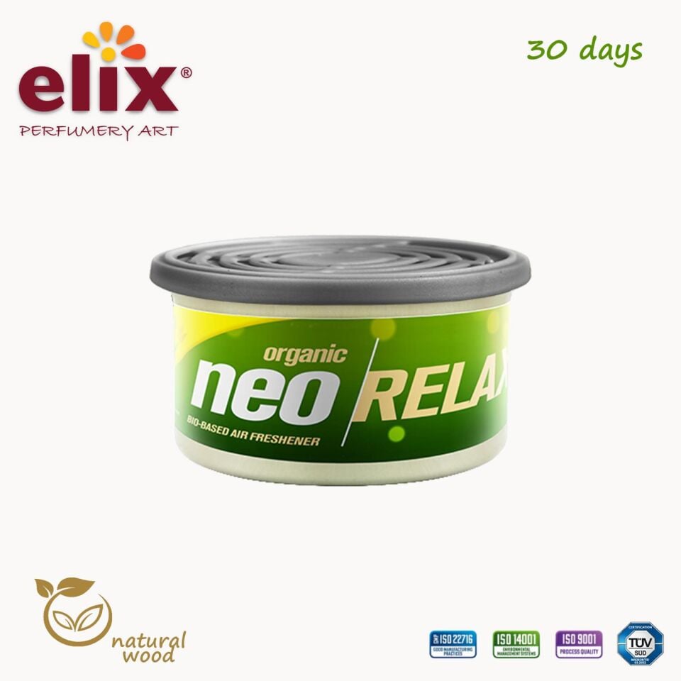 ELIX Neo Relax Metal Kutuda Ahsap Granüllere Emdirilmis Özel Aromali Koku - Greyfurt