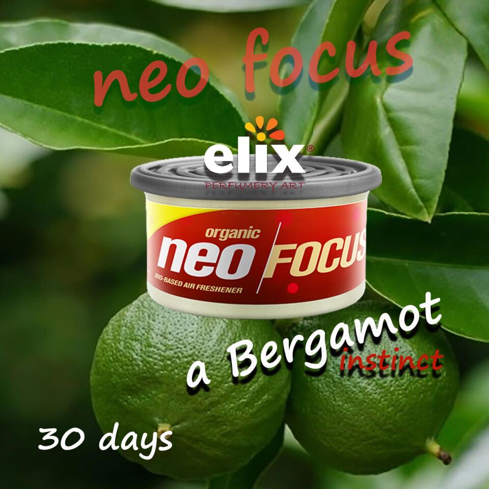 ELIX Neo Focus Metal Kutuda Ahsap Granüllere Emdirilmis Özel Aromali Koku - Bergamot