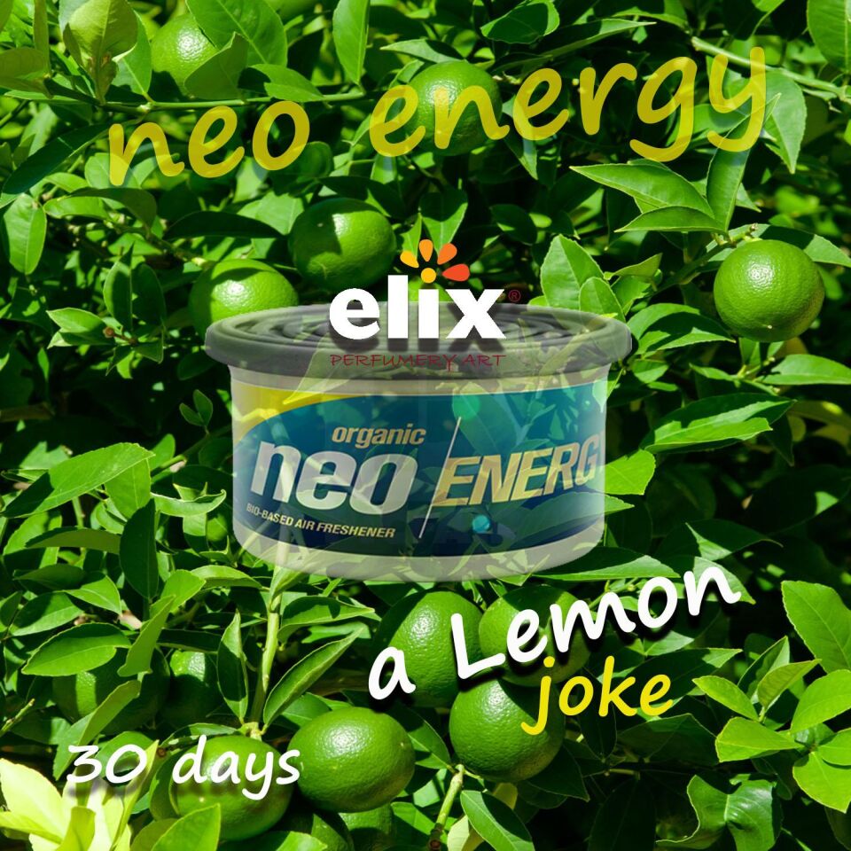 ELIX Neo Energy Metal Kutuda Ahsap Granüllere Emdirilmis Özel Aromali Koku - Limon