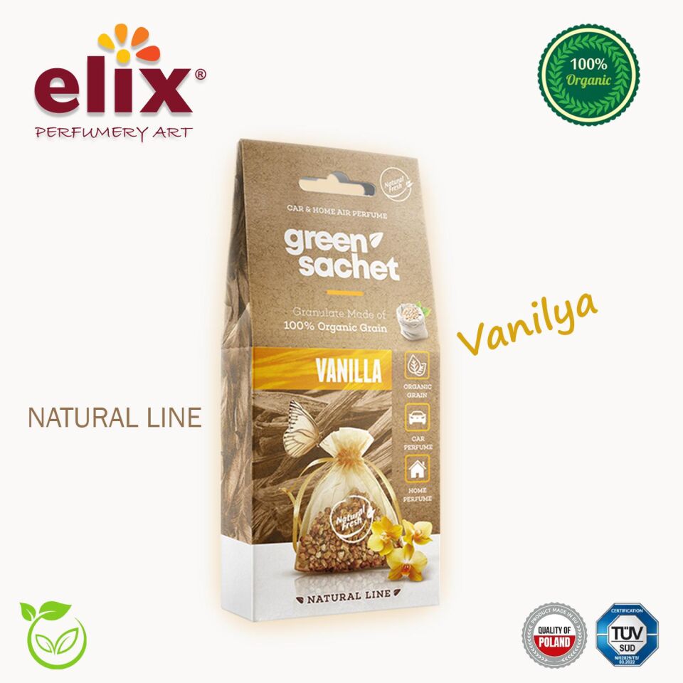 ELIX Natural Ahsap Granüllere Emdirilmis Özel Aromali Koku - Vanilya