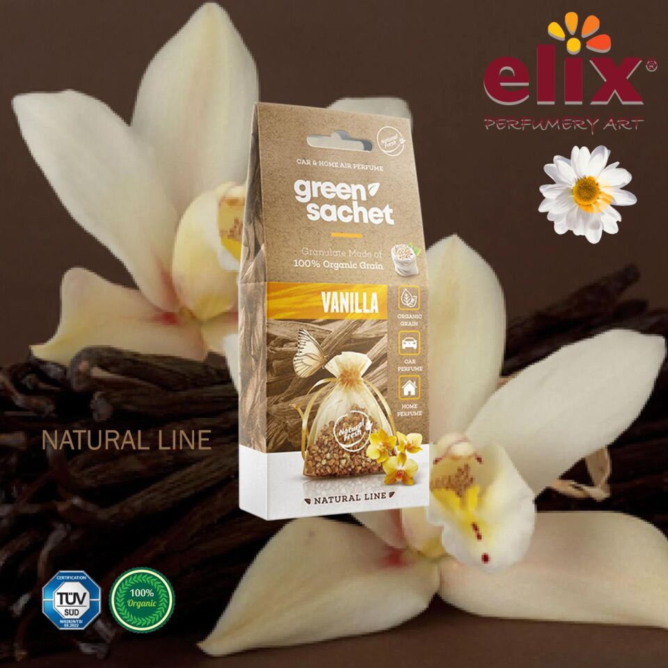 ELIX Natural Ahsap Granüllere Emdirilmis Özel Aromali Koku - Vanilya