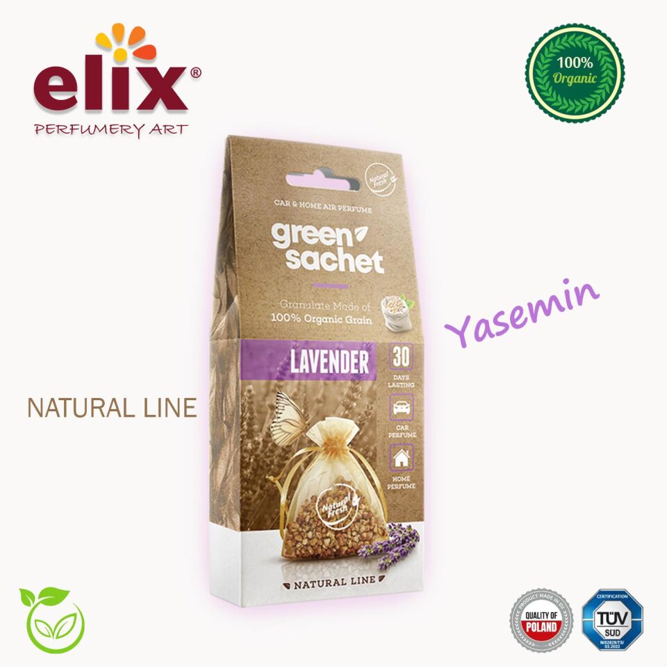 ELIX Natural Ahsap Granüllere Emdirilmis Özel Aromali Koku - Lavanta