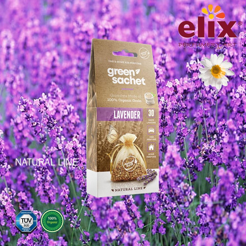 ELIX Natural Ahsap Granüllere Emdirilmis Özel Aromali Koku - Lavanta