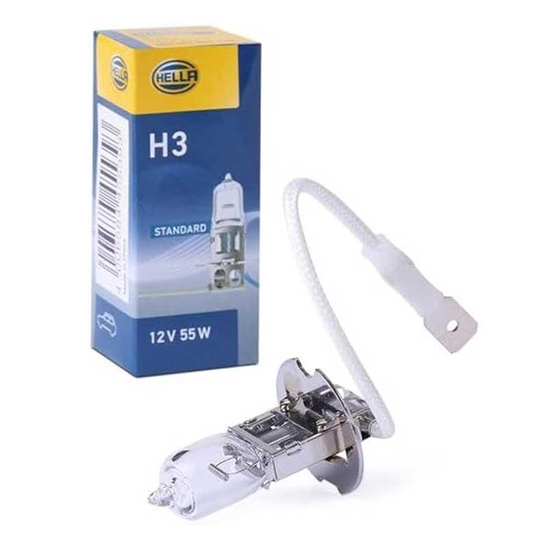 Hella Uzun Hüzme 14V H3 Sol-Sag Kullanilabilir Buzlu Cam Far FF Comet 500 1F6010952-011