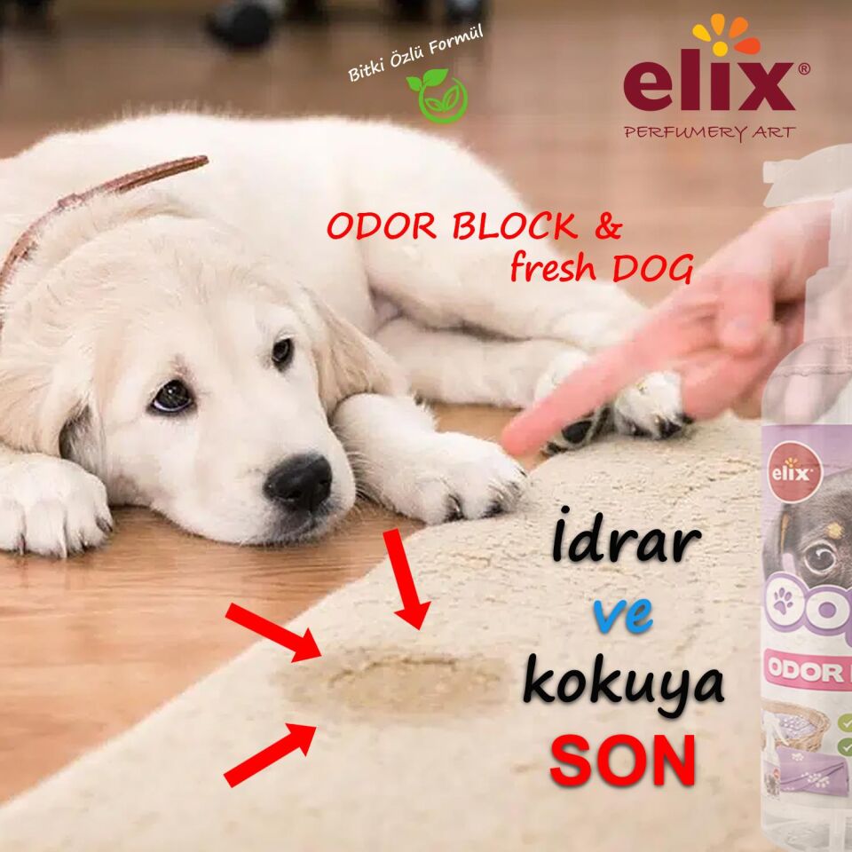 ELIX Bitki Özlü Köpek idrar Yapma ve Koku Önleyici Sprey 300ml.
