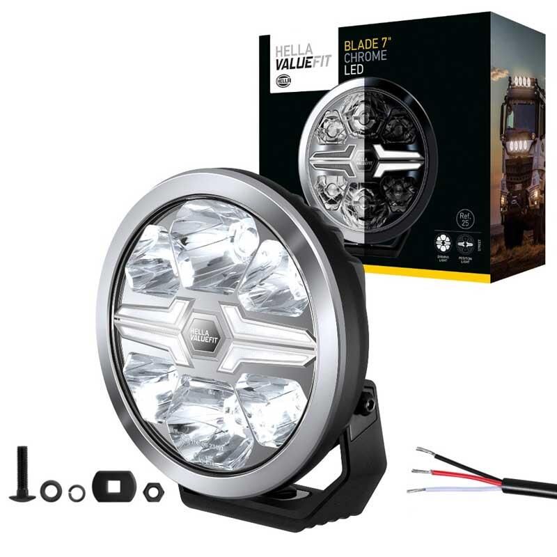 Hella Off-Road Valuefit Blade Led Uzun Far Krom 22W 7'' Beyaz Isik 1FJ357198-001
