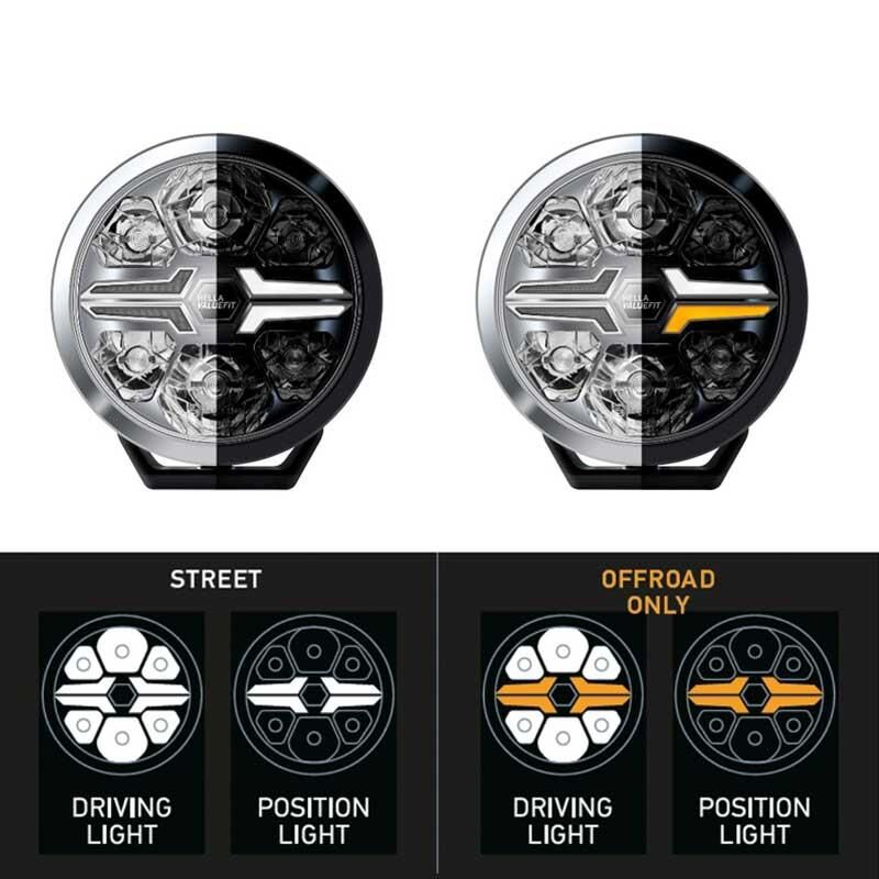 Hella Off-Road Valuefit Blade Led Uzun Far Krom 22W 7'' Beyaz-Amber Isik 1FJ357198-021