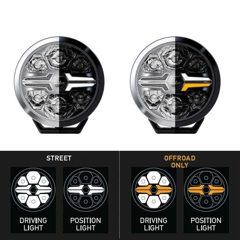 Hella Off-Road Valuefit Blade Led Uzun Far Krom 22W 7'' Beyaz-Amber Isik 1FJ357198-021