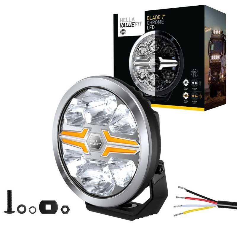 Hella Off-Road Valuefit Blade Led Uzun Far Krom 36W 7'' Beyaz-Amber Isik 1FJ357198-031