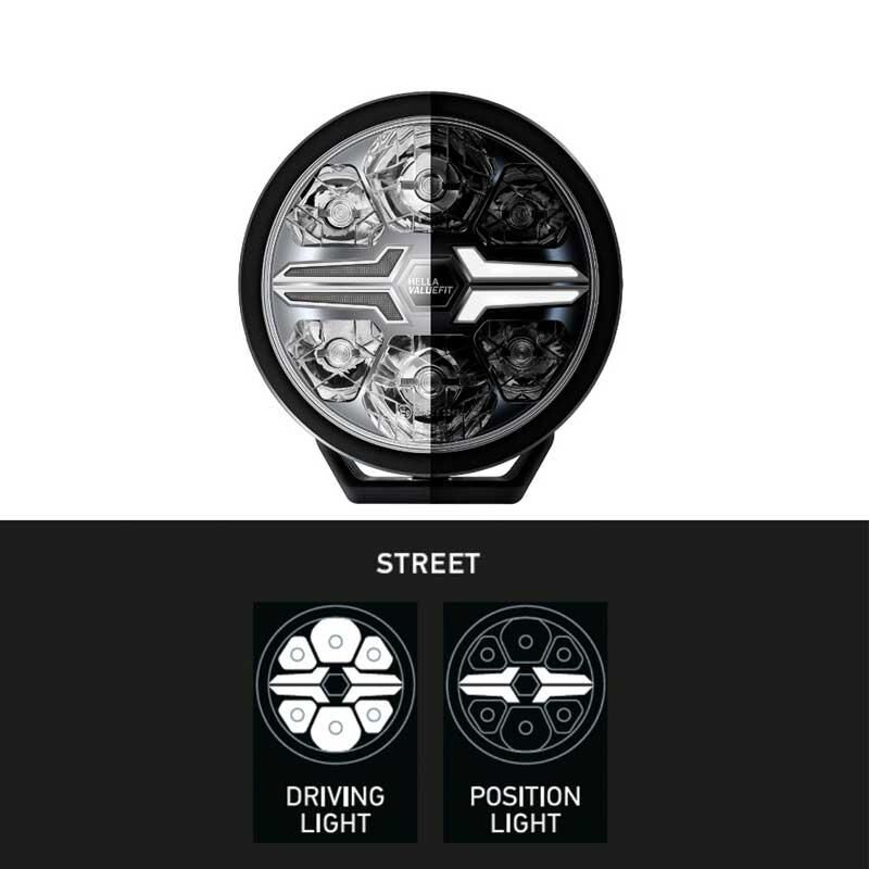 Hella Off-Road Valuefit Blade Led Uzun Far Siyah 36W 7'' Beyaz Isik 1FJ357198-051