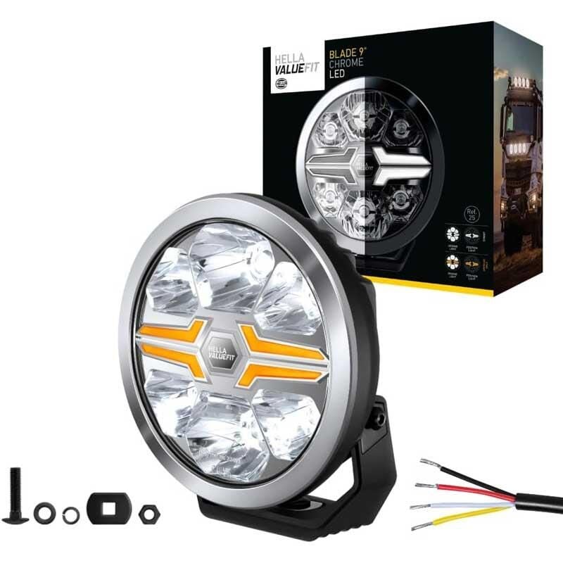 Hella Off-Road Valuefit Blade Led Uzun Far Krom 17W 9'' Beyaz-Amber Isik 1FJ357199-021
