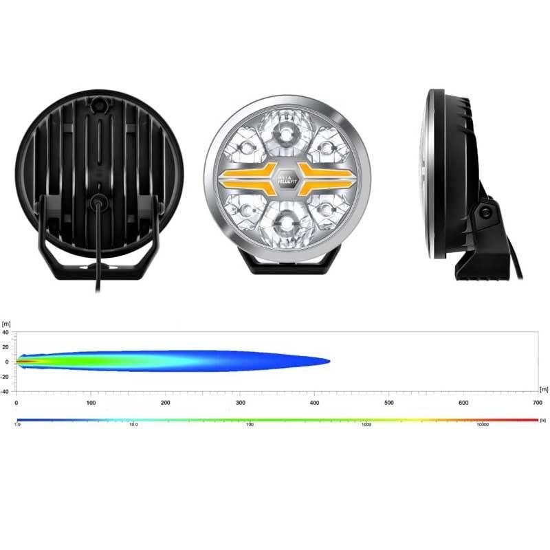 Hella Off-Road Valuefit Blade Led Uzun Far Krom 17W 9'' Beyaz-Amber Isik 1FJ357199-021