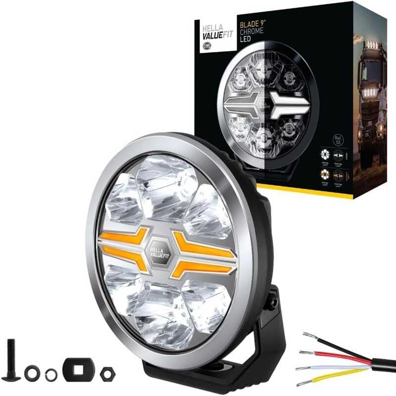 Hella Off-Road Valuefit Blade Led Uzun Far Krom 18W 9'' Beyaz-Amber Isik 1FJ357199-031