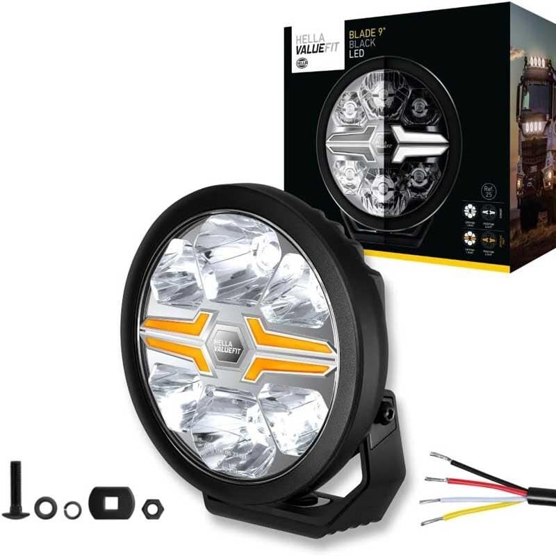 Hella Off-Road Valuefit Blade Led Uzun Far Siyah 17W 9'' Beyaz-Amber Isik 1FJ357199-061