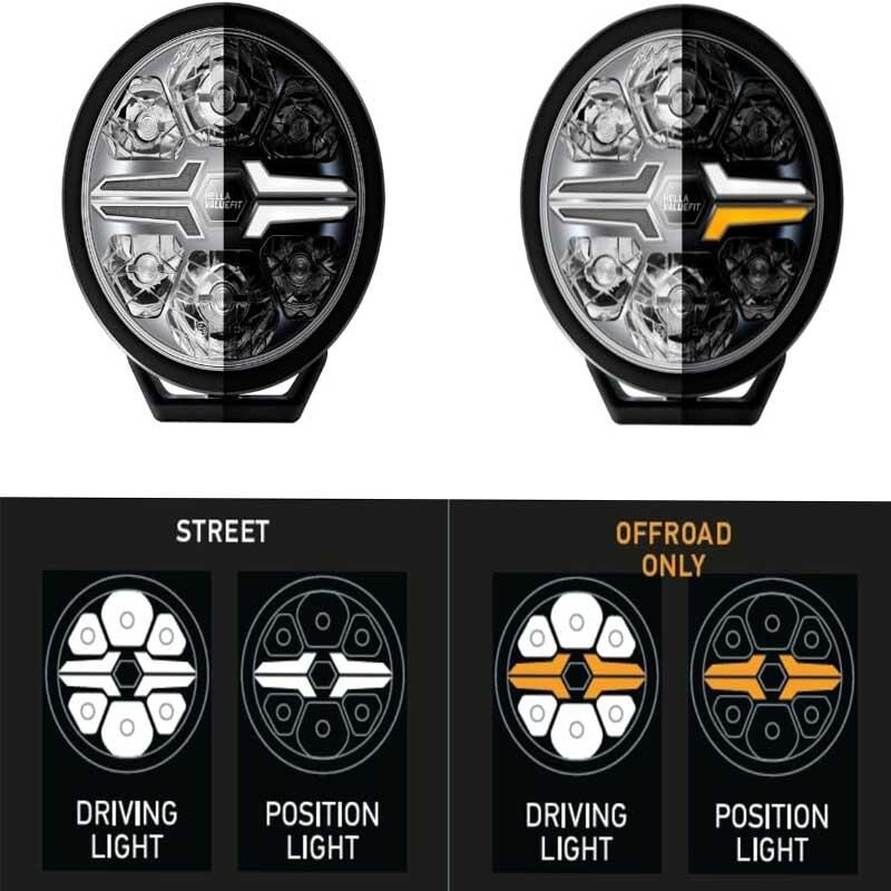 Hella Off-Road Valuefit Blade Led Uzun Far Siyah 17W 9'' Beyaz-Amber Isik 1FJ357199-061