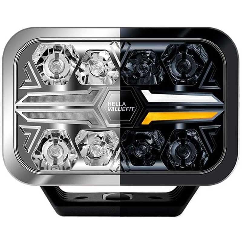 Hella Off-Road Valuefit Blade Led Uzun Far Krom 36W 9'' Beyaz-Amber Isik 1FJ357199-081