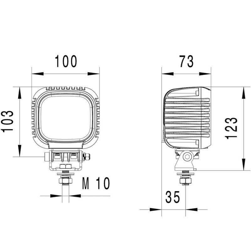 Hella Off-Road Led Lamba 12V-24V-48V Valuefit Amber S3000 Close Range 1GA357109-002