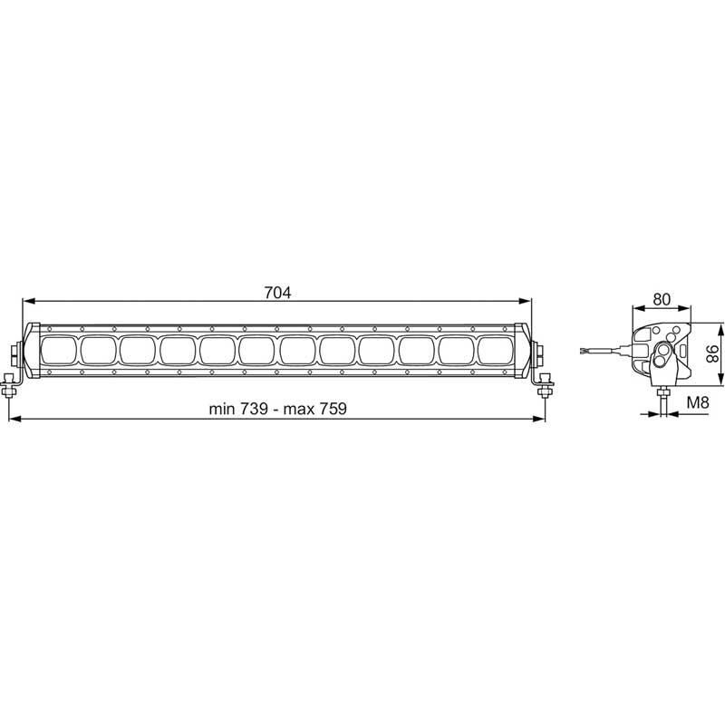 Hella Off-Road Alüminyum Gövde Led Lamba 12V-24V Lightbar LBX-720 360003-002