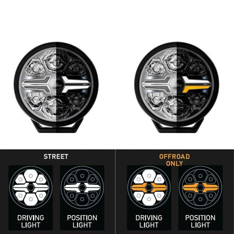 Hella Off-Road Valuefit Blade Led Uzun Far Siyah 18W 9'' Beyaz-Amber Isik 1FJ357199-071