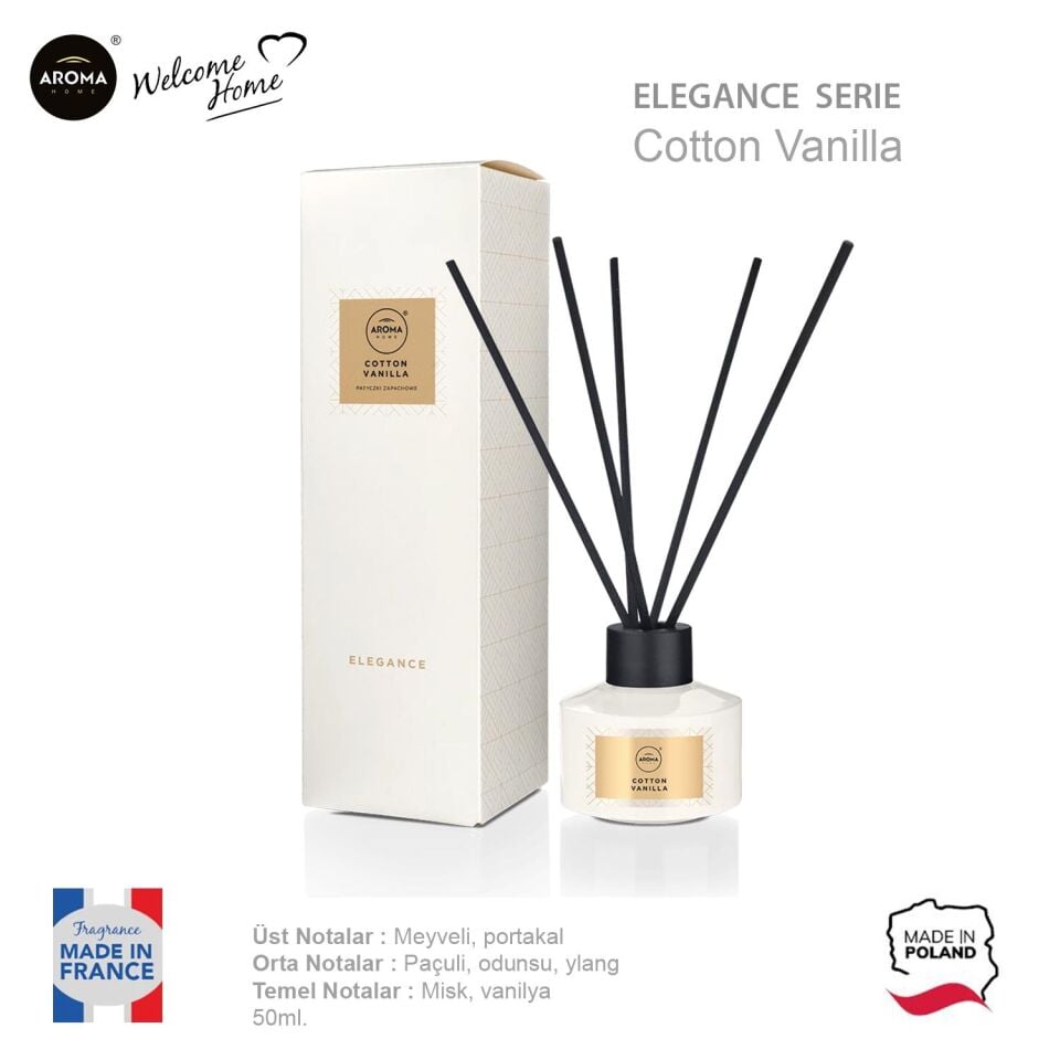 Aroma Home  Elegance Likit Koku Cotton Vanilla  50ml.
