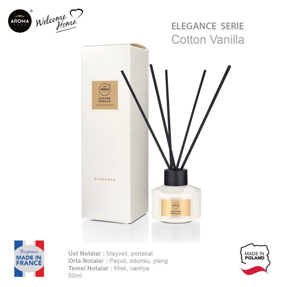 Aroma Home  Elegance Likit Koku Cotton Vanilla  50ml.