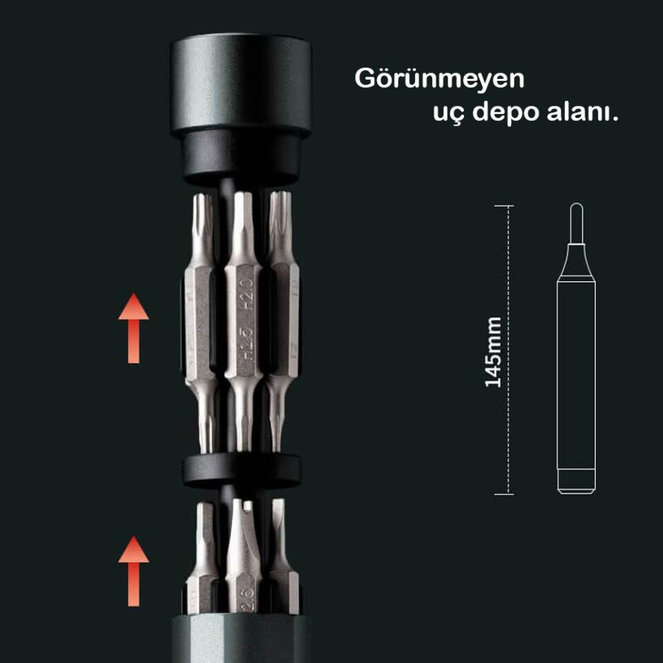 Kingsdun 23'ü 1 Arada Manyetik Hassas Tornavida Seti KS-840122