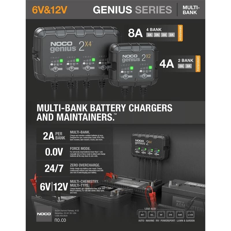 Noco Genius GENIUS2X2 6/12V 4 Amper Akü Sarj ve Bakim