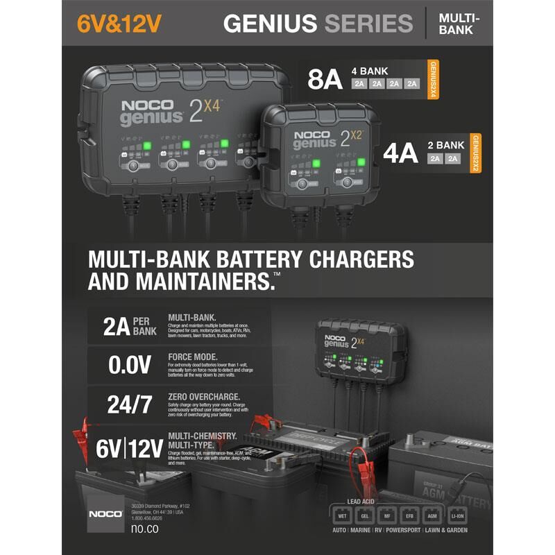 Noco Genius GENIUS2X2 6/12V 4 Amper Akü Sarj ve Bakim