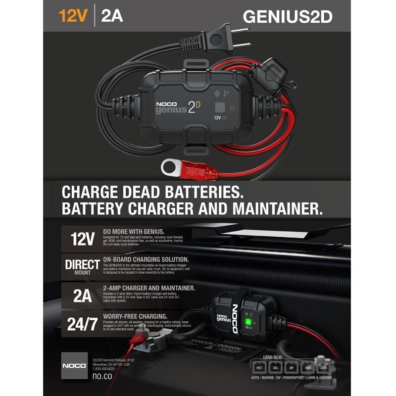 Noco Genius GENIUS2DEU 12V 2 Amper Akü Sarj ve Bakim