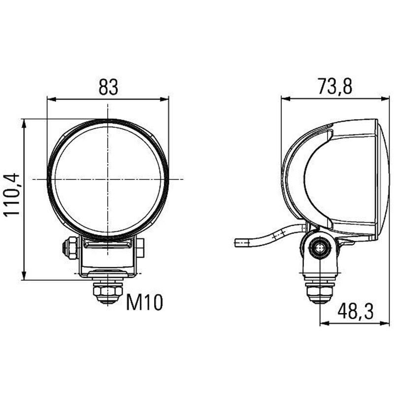 Hella Off-Road Led Lamba 12V-24V Modul 70 Gen. IV 1G0996476-011