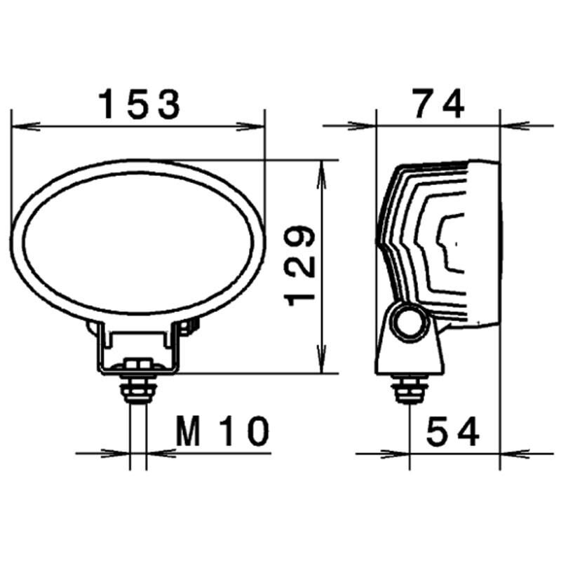 Hella Off-Road Led Lamba 12V-24V Oval 100 Gen. II 1GA996761-001