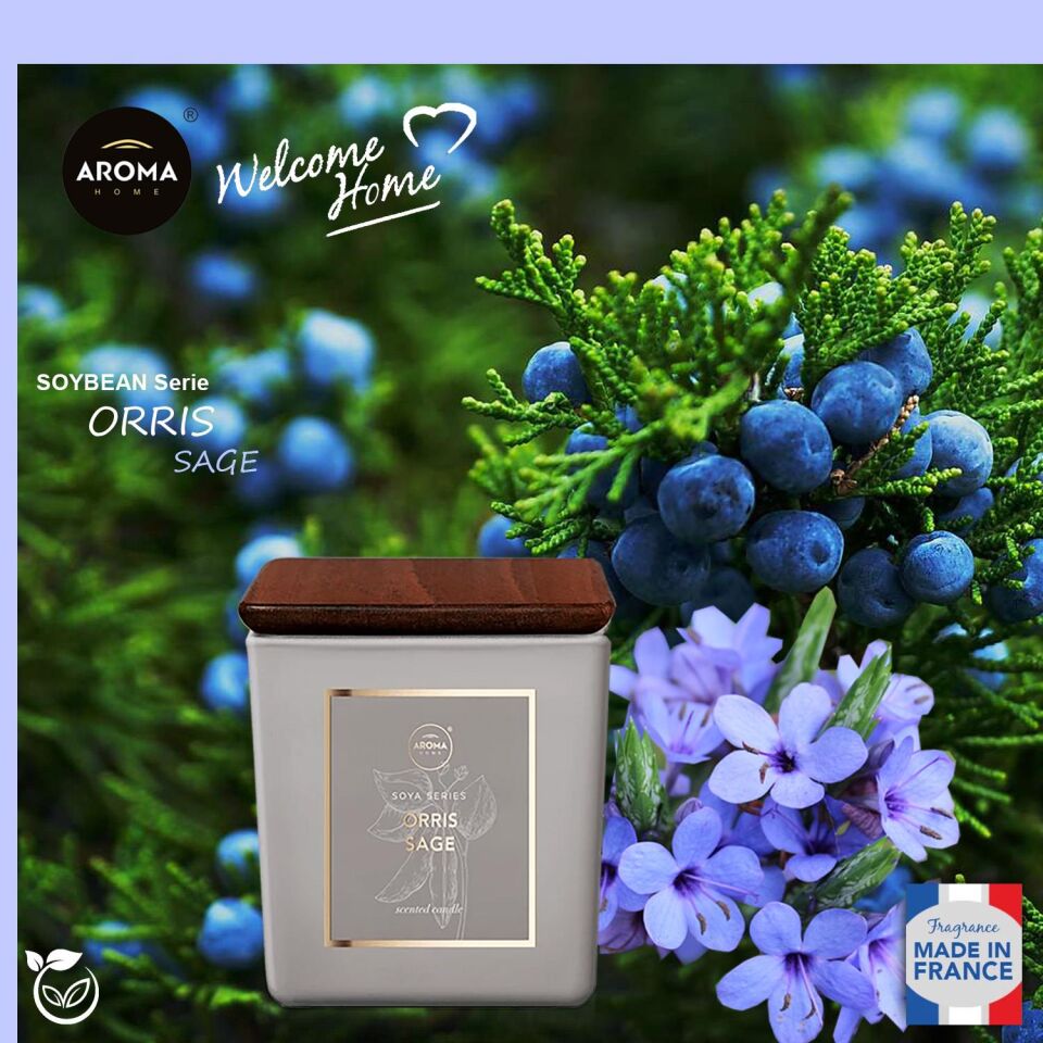 Aroma Home Soya series Kokulu Mum Orris Sage  155gr.