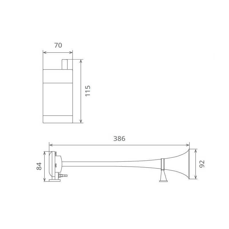 Seger 83 KM Kompresörlü Korna (Gemi,Tekne,Marin,Tir,Agir Kara Tasitlari) 83KM24.000.01B