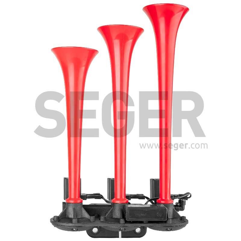 Seger 3 Borulu Melodili Nostalji Kirmizi Plastik Borulu Korna 86EN12.000.03K