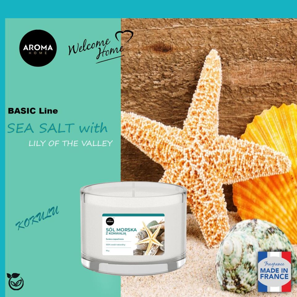 Aroma Basic Line Kokulu Mum Sea salt with lily of the valley 115gr.