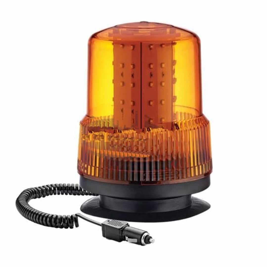 Trafik Döner ikaz Lambasi Ledli Sari Miknatisli ve Cakmakli 12/24V TR 502 19