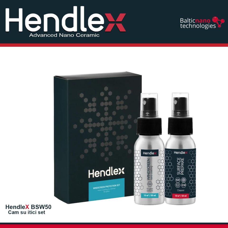 HENDLEX Cam Temizlik ve Su itici Set 50ml.x2